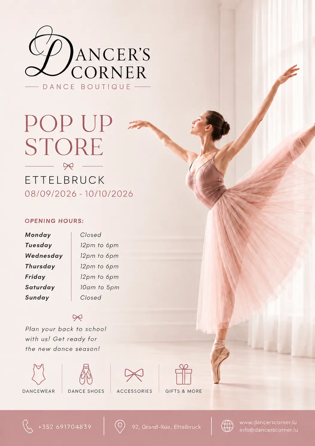 Popup Store Dancer's Corner Ettelbruck